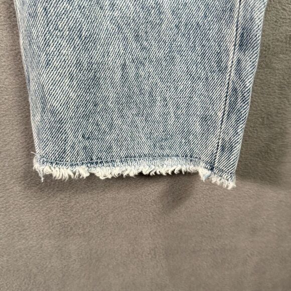 Tommy Hilfiger Girls Jeans Size 14 Light Wash Tapered Leg Frayed Hem High Rise - Picture 8 of 16